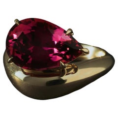 Maria One of a Kind Gold Ring in 14k Yellow Gold & Tourmaline by Isabel Delgado