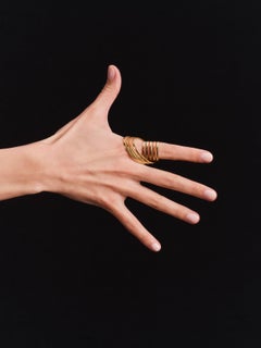 Full Moon Unique Ring in 18K Yellow Gold by Theodora D.