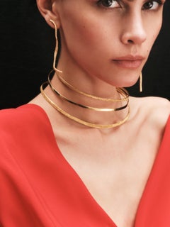 Solar Flare Unique Choker in 18K Yellow Gold by Theodora D.