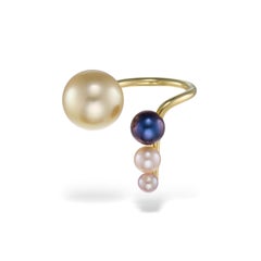 Sappho One of a Kind Ring in 18K Yellow Gold & Pearls by Theodora D.
