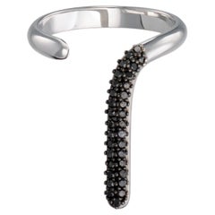 Perseids Unique Ring in 18K White Gold & Black Diamonds by Theodora D.