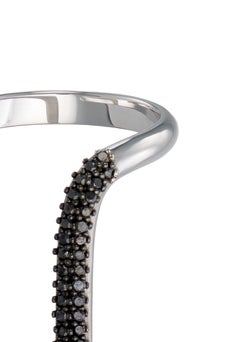 Perseids Unique Ring in 18K White Gold & Black Diamonds by Theodora D.