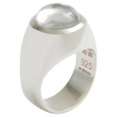 Domed Pantheon Ring in Sterling Silver & Quartz by Kathryn the Younger
