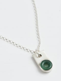 Castor Pendant in Sterling Silver & Aventurine by Kathryn the Younger