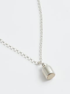Oval Seal Fob Pendant in Sterling Silver & Mammoth Ivory by Kathryn the Younger