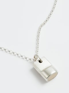 Bonsho Seal Fob Pendant in Sterling Silver, Mammoth Ivory by Kathryn the Younger