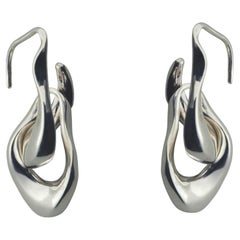 /614 Featuring Link Earrings in 18k White Gold by lott studio