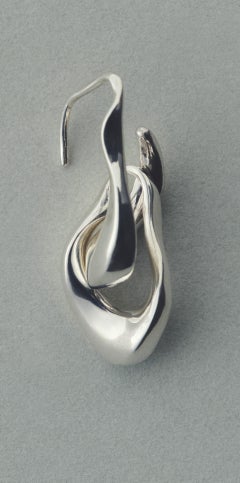 /614 Featuring Link Earrings in 18k White Gold by lott studio