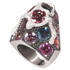 Ring „Black Lava“ aus 18 Karat Weißgold von Andre Marcha