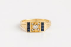 Alise Ring in Sapphire, Diamond & 14K Gold by Unkiya