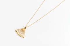 Fan Necklace in Black Diamond & 14K Gold by Unkiya