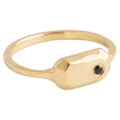 Pinky Ring in Black Diamond & 14K Gold by Unkiya