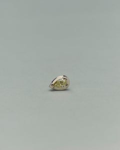 /612 Yellow Pear Diamond Earring in 9k White Gold by lott studio