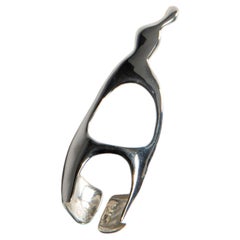 Melting Chrome Nail Ring in Silver by Binadi Studio