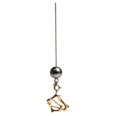 Connecting Two Worlds Necklace in 18K Gold & Tahitian Pearl by Binadi Studio