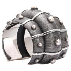 Bridges Bracelet in Sterling Silver & Freshwater Pearls by Mariella Pilato
