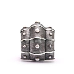 Bridges Bracelet in Sterling Silver & Freshwater Pearls by Mariella Pilato