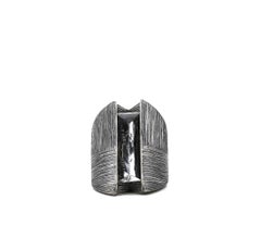 Channeling Ring in Sterling Silver & Rock Crystal by Mariella Pilato