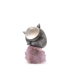 Anillo «Four Directions» en plata de ley y cuarzo «Milky Star», de Mariella Pilato