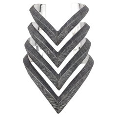 Bracelet « Highways » en argent massif, signé Mariella Pilato