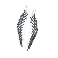 Water Waves Earrings in Sterling Silver & Freshwater Pearls by Mariella Pilato