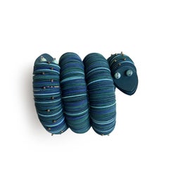 Armband „Serpente Di Giada“ aus Papier, Stahl und Jadeperlen von Verde Alfieri