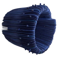 Armband „Oceano“ aus Papier, Stahl und Lapislazuli-Perlen von Verde Alfieri