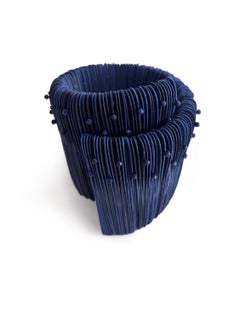 Armband „Oceano“ aus Papier, Stahl und Lapislazuli-Perlen von Verde Alfieri