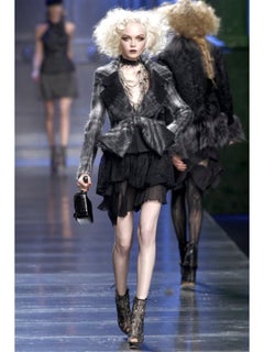 Dior Galliano FW 2010 Runway Black Lace Platform Booties 37