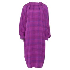 Pierre Cardin Fuchsia Plaid "Ovoid" Dress - Fall/Winter 1983-1984