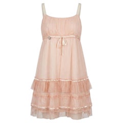 Galliano Vintage Pink Silk Chiffon "Boudoir" Slip Dress - Spring/Summer 2009