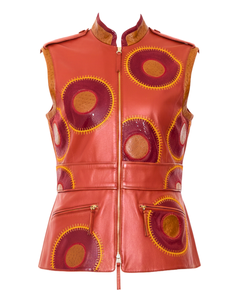 Runway Gianfranco Ferré Sculptural Lambskin Leather Vest - Spring/Summer 2004