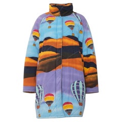 Enrico Coveri Vintage Pop Art Ballon Druck Parka