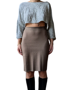 Azzedine Alaïa Camel Wool & Carbon Fiber Pencil Skirt - 1990s (Spring1993)