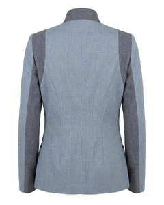 Loulou de la Falaise Vintage Blue Micro-Check Jacket - Frog Fasteners - 2000s