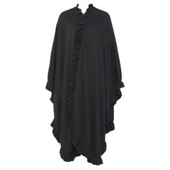 Christian Dior Black Knit Wool Blend Cape - 1980s/90s