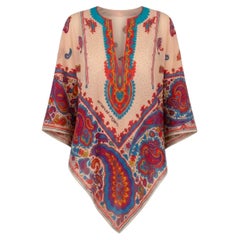 Emanuel Ungaro Spring/Summer 1977 Runway Paisley Print Cotton Poncho