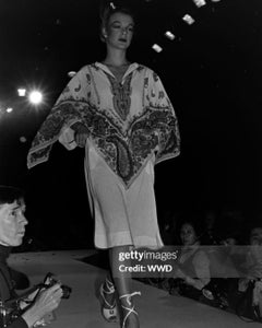 Emanuel Ungaro Spring/Summer 1977 Runway Paisley Print Cotton Poncho