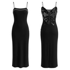 Louis Féraud Spring/Summer 1986 Black Dress — Sequined Butterfly Back