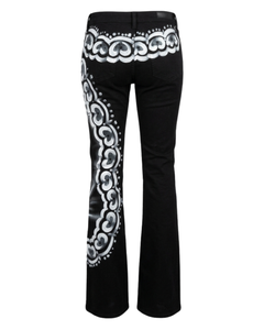 Iceberg Circa 2001 Hand-Painted Madonna Bootcut Jeans