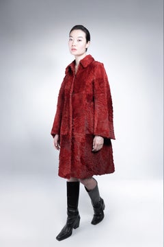 Kangaroo Fur Christian Lacroix 1990s Vintage Red