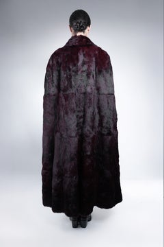Pelzumhang „Revillon“, violett, 1970er Jahre, Paris, Oryctolagus cuniculus