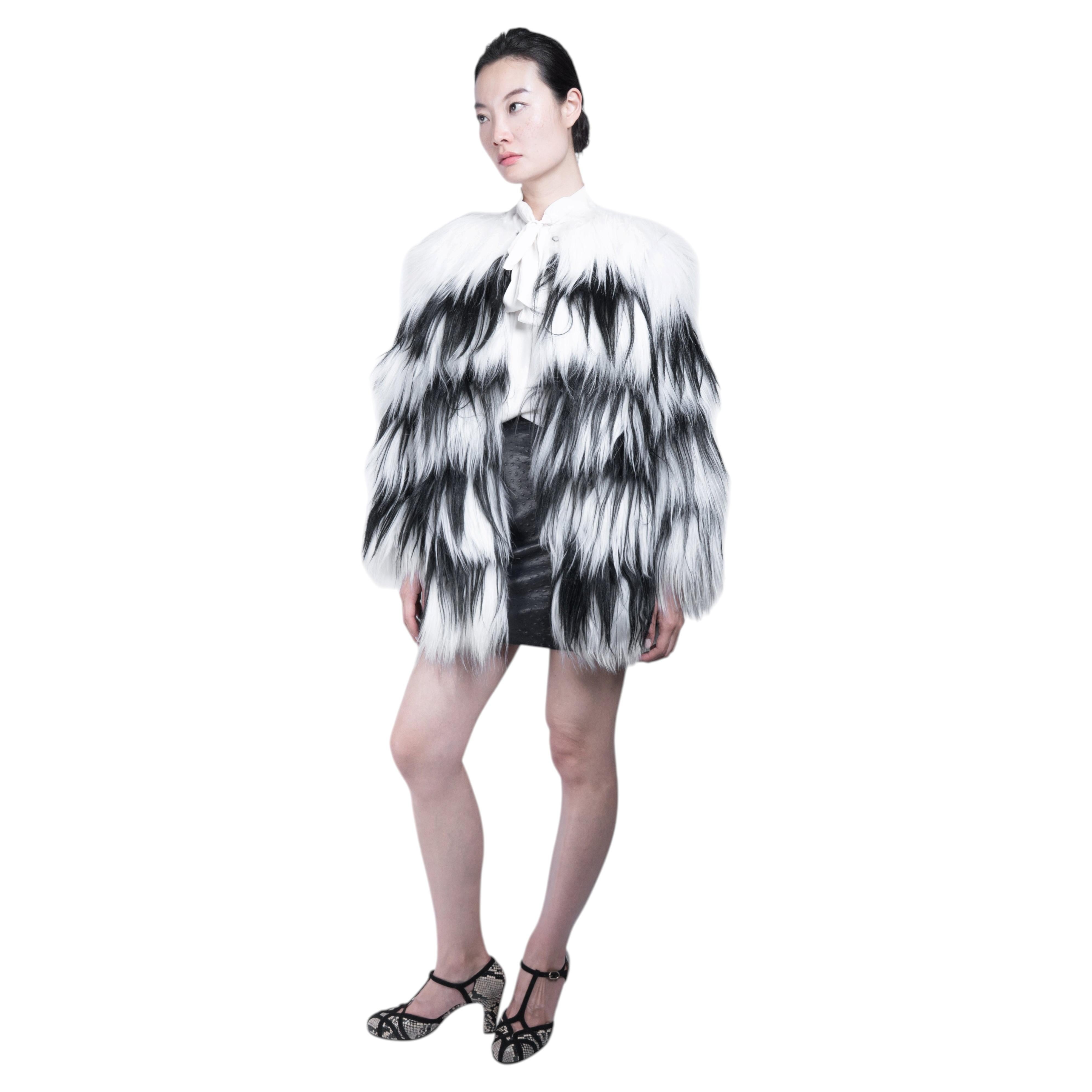 Jaeger Piano Tibetan Goat Fur Black&White For Sale