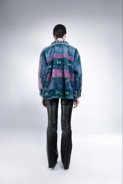 Happy Christmas Sheared Fur Queens Motif Printed