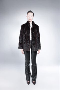Classy Mahogamy Full Skin Mink 1980s Vintage