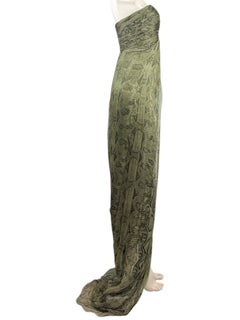 Roberto Cavalli Prefall 2010 Maxy chiffon python printed dress