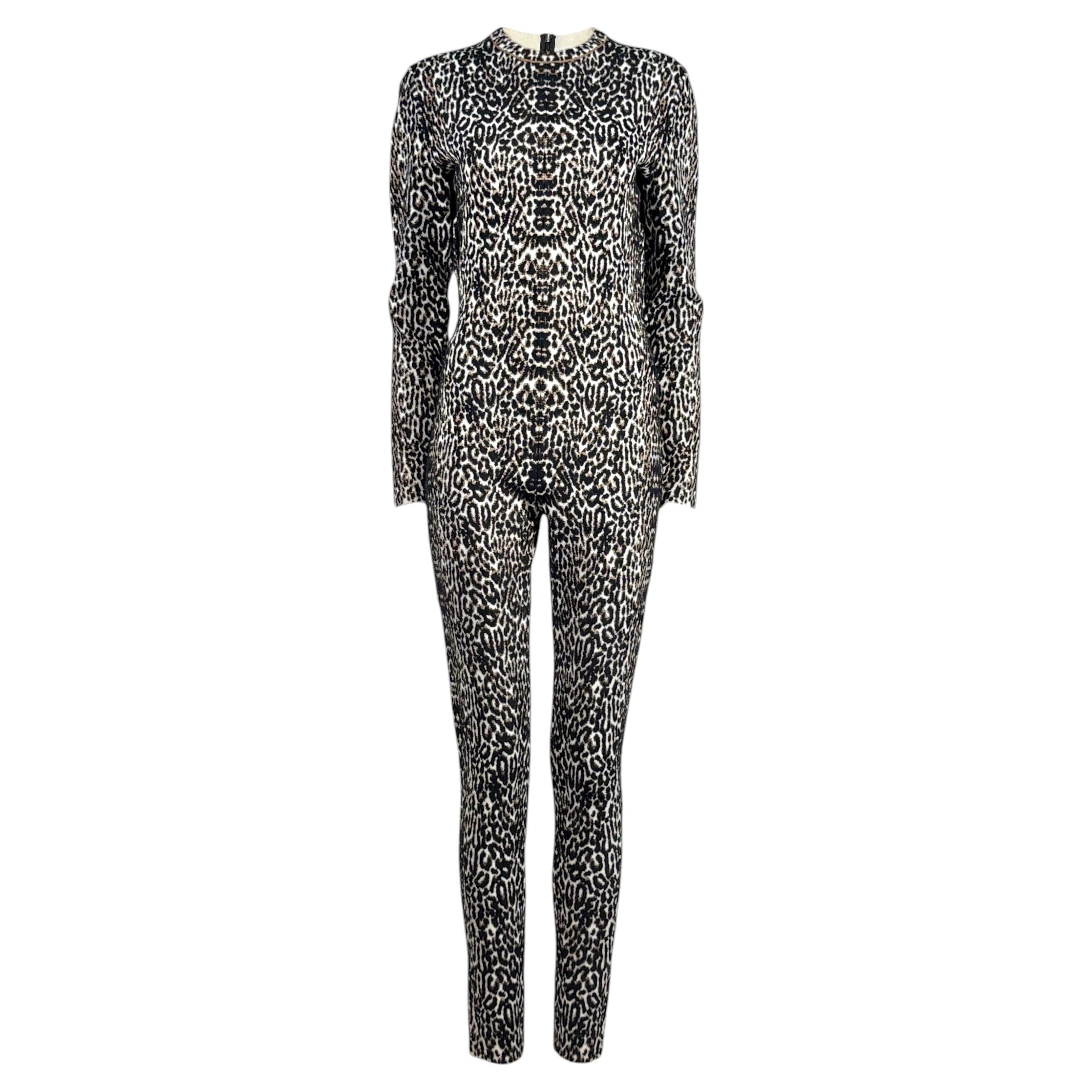Tuta in maglia leopardata Alaïa Autunno 2021 in vendita