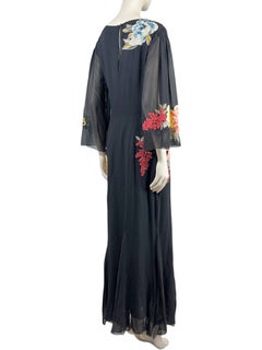 Etro Primavera 2019 Look 60: abito lungo in crêpe di seta a fiori
