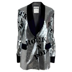 Moschino Couture Jeremy Scott Spring 2020 Look 72 Smoking sequined jacket