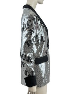 Moschino Couture Jeremy Scott Spring 2020 Look 72 Smoking sequined jacket